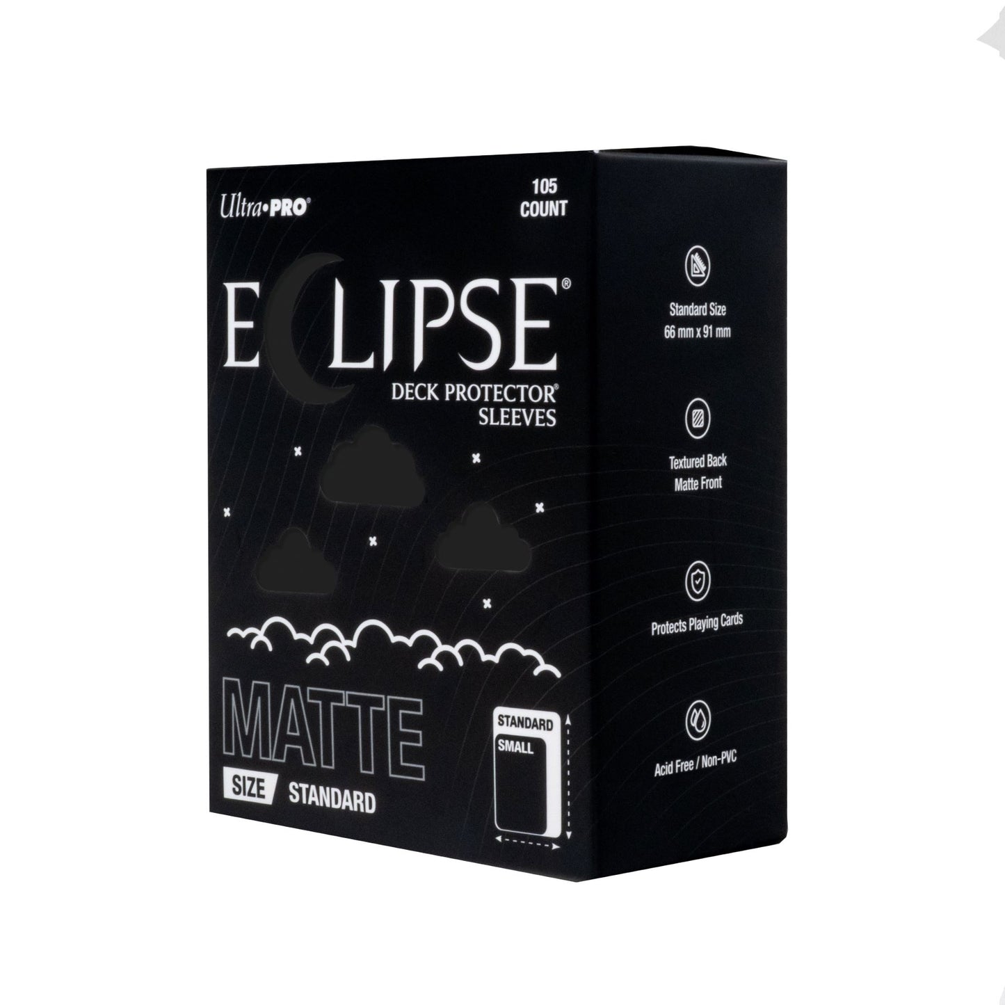 ECLIPSE® Matte Standard DECK PROTECTOR® Sleeves 105 Count: Jet Black