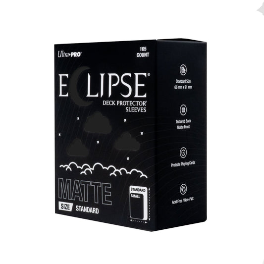ECLIPSE® Matte Standard DECK PROTECTOR® Sleeves 105 Count: Jet Black