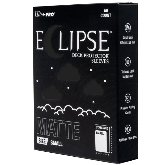 ECLIPSE® Matte Small DECK PROTECTOR® Sleeves: 60 Count - Jet Black