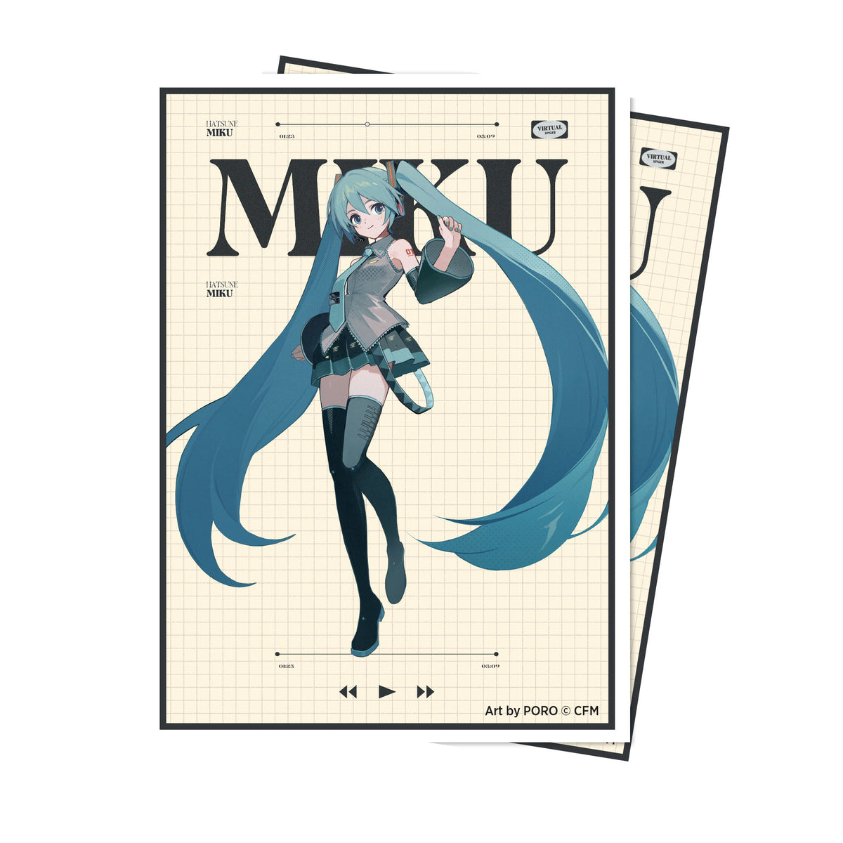 Hatsune Miku - APEX Deck Protector Sleeves 105 Count - Retro Soundscapes Hatsune Miku