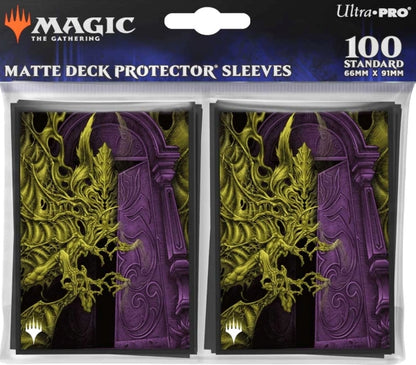 Duskmourn House Of Horror - Deck Protector Sleeves 100 Count - Valgavoth, Terror Eater