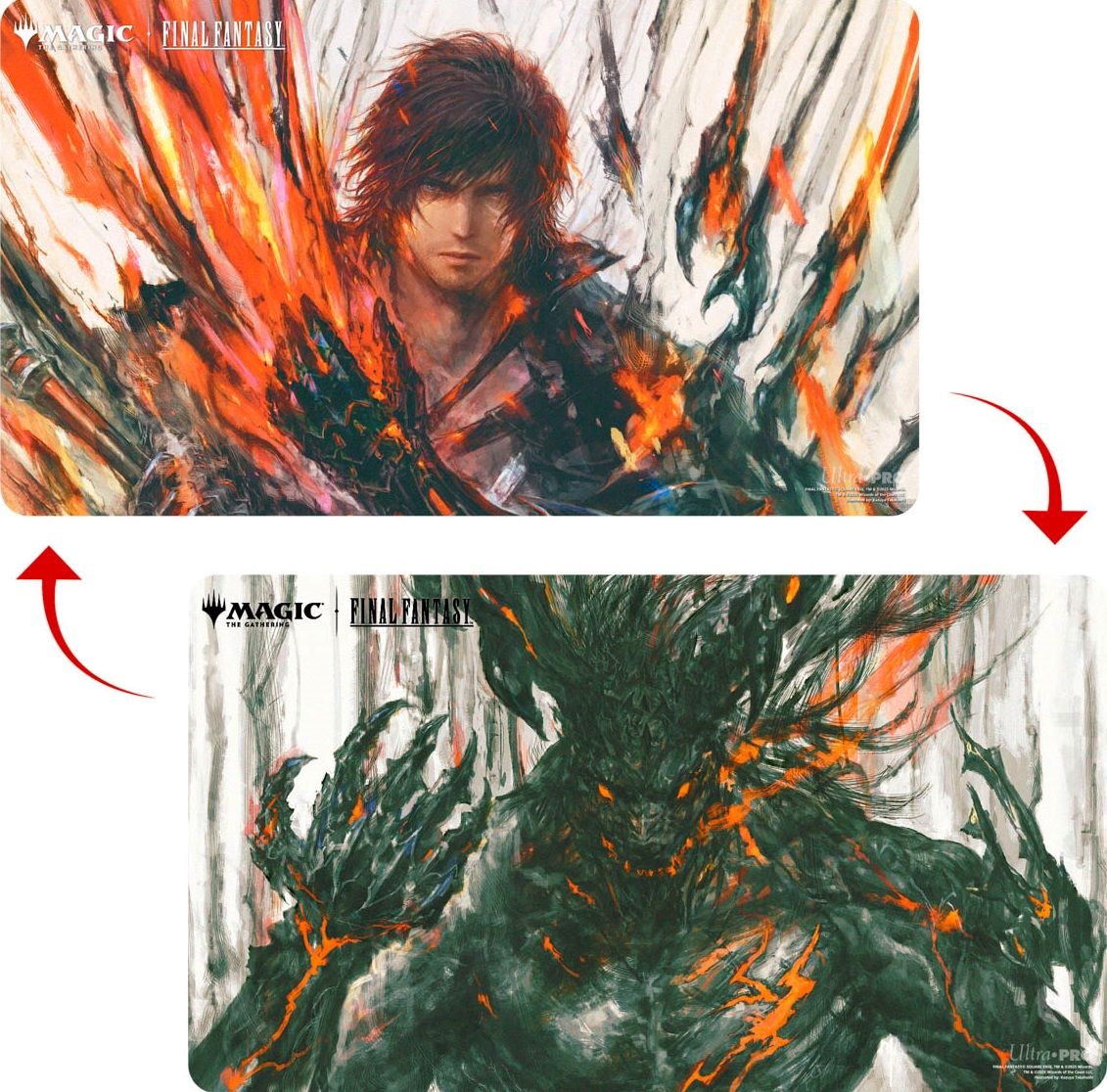 MTG Final Fantasy: Double Sided Playmat - Clive, Ifrit’s Dominant / Ifrit, Warden Of Inferno