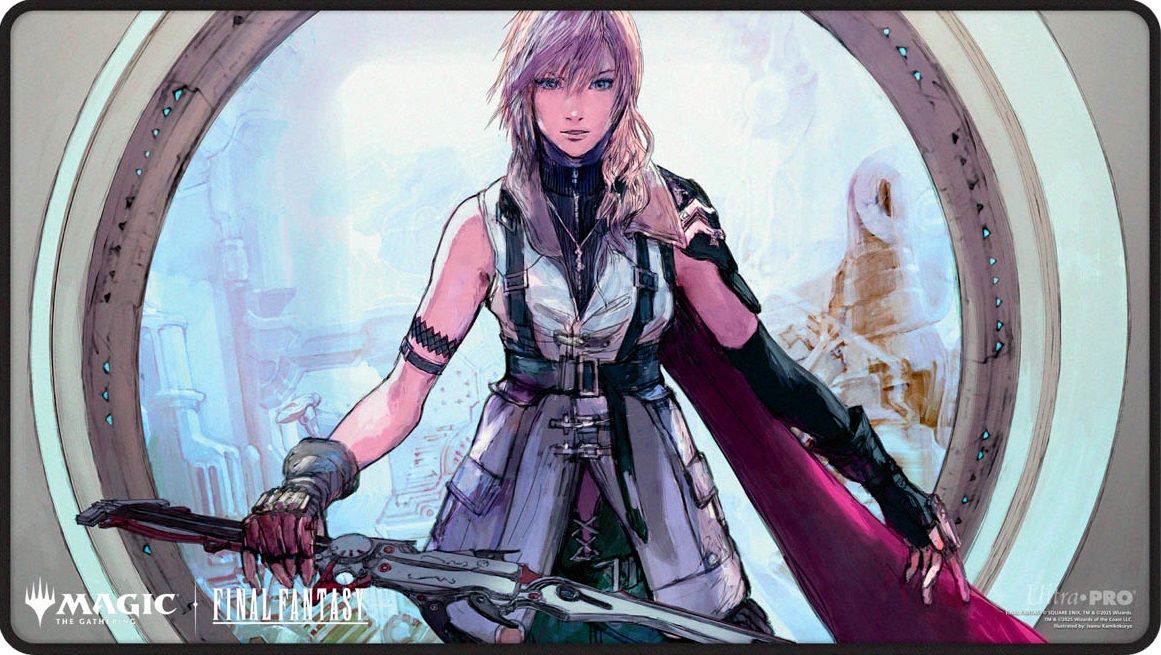 MTG Final Fantasy: Black Stitched Playmat - Lightning, Army Of One