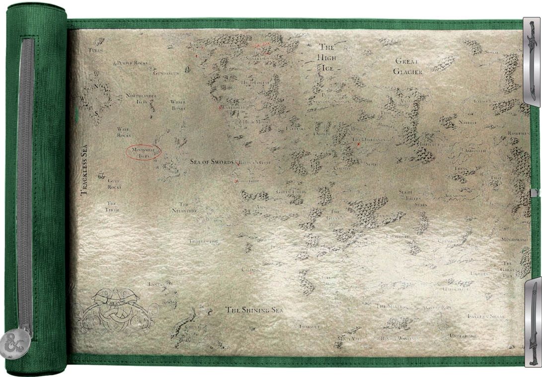 Dungeon & Dragons: Artifacts Across Eternities - Drizzt & The Forgotten Realms Premium Dice Scroll Map