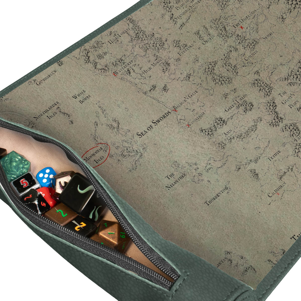 Dungeon & Dragons: Artifacts Across Eternities - Drizzt & The Forgotten Realms Premium Dice Scroll Map