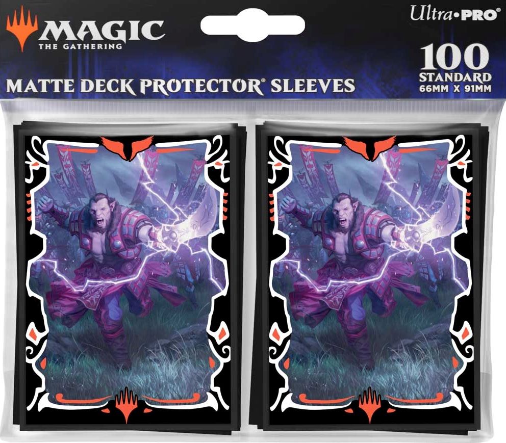 MTG Tarkir Dragonstorm - Deck Protector Sleeves 100 Count - Zurgo Stormrender