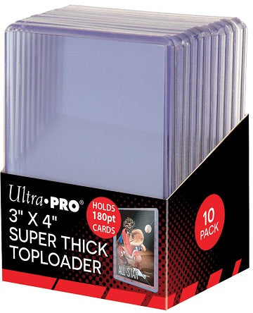 Ultra Pro: Toploader 3" x 4" Clear For 180PT Cards 10 Count