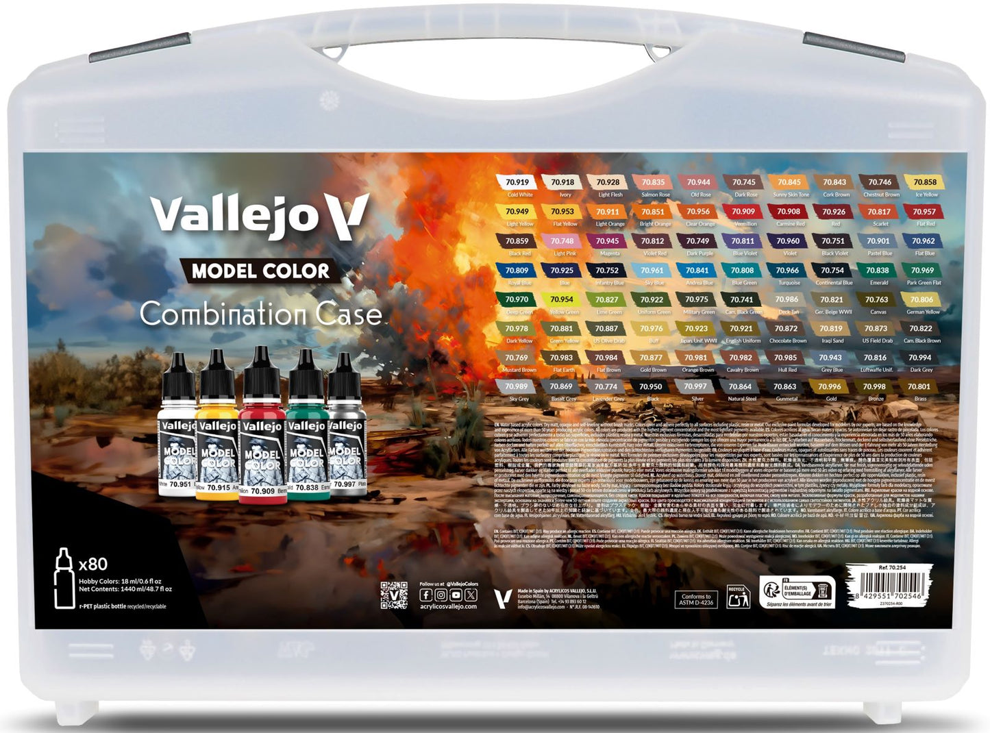 Vallejo: Model Color Combination Case 80 Count