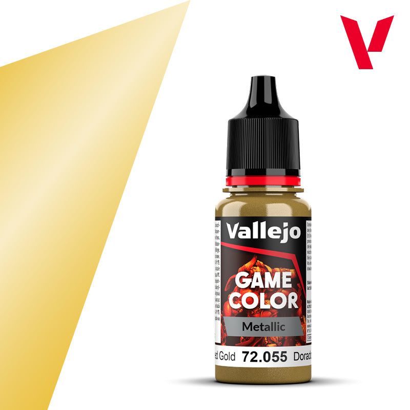 Vallejo Game Color Metallic: Polished Gold 18ml