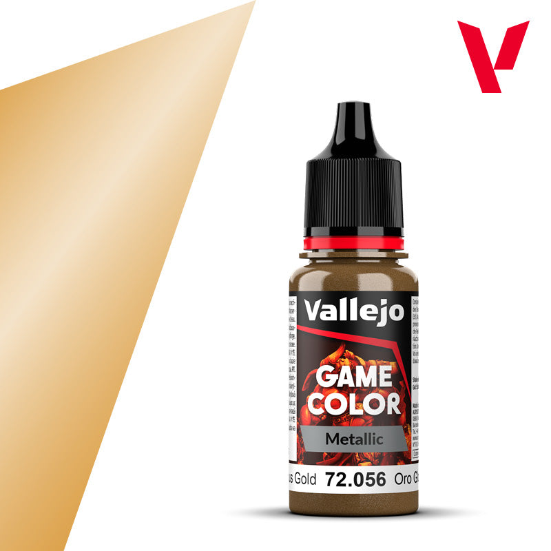 Vallejo Game Color Metallic: Glorious Gold 18ml