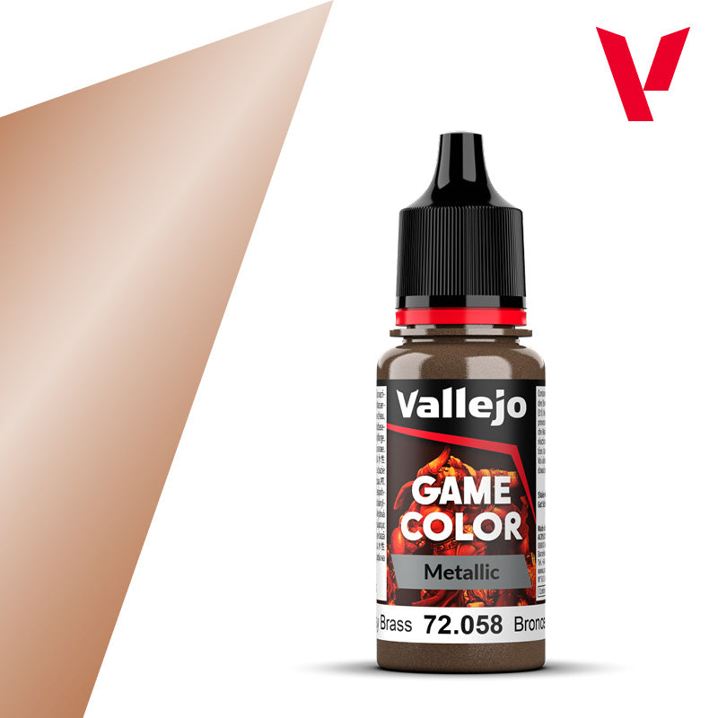 Vallejo Game Color Metallic: Brassy Brass 18ml