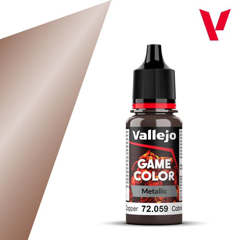 Vallejo Game Color Metallic: Hammered Copper 18ml