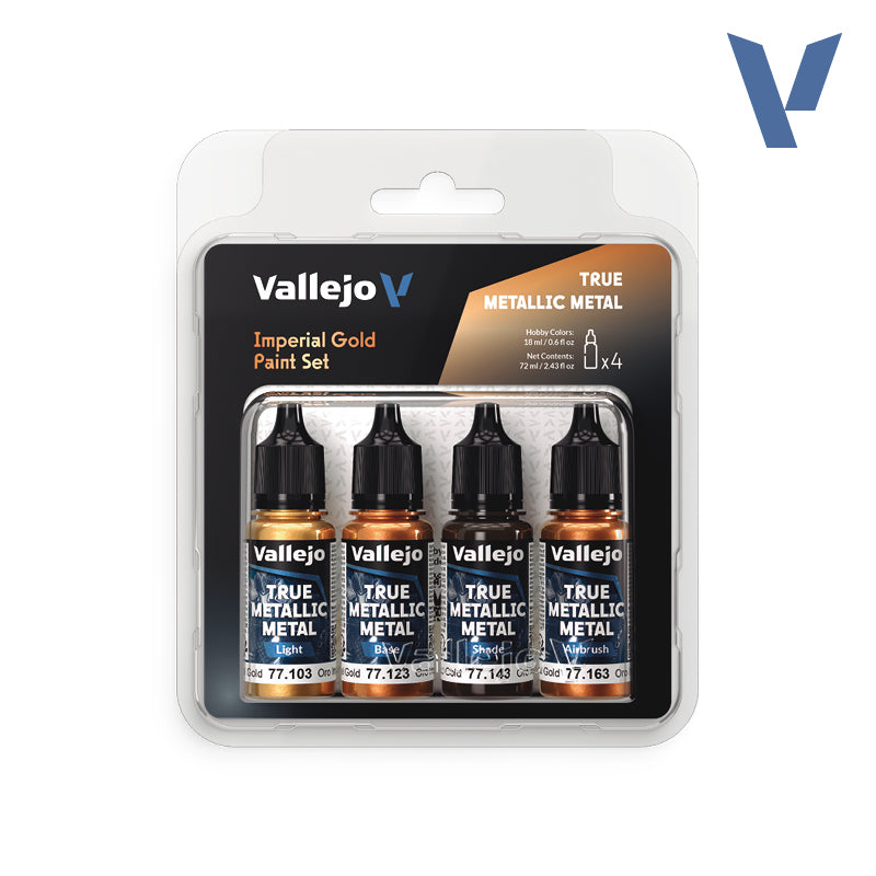 Vallejo: True Metallic Metal Paint Set - Imperial Gold