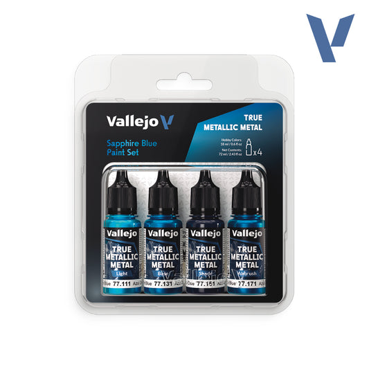 Vallejo: True Metallic Metal Paint Set - Sapphire Blue