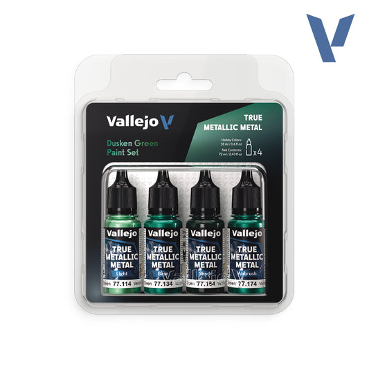 Vallejo: True Metallic Metal Paint Set - Dusken Green