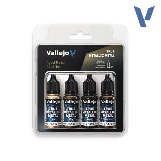 Vallejo: True Metallic Metal Paint Set - Aged Metal