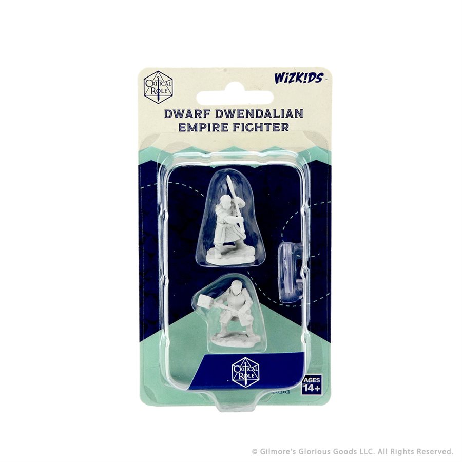 Critical Role Unpainted Miniatures: Wave 1 - Dwarf Dwendalian Empire Fighter Female