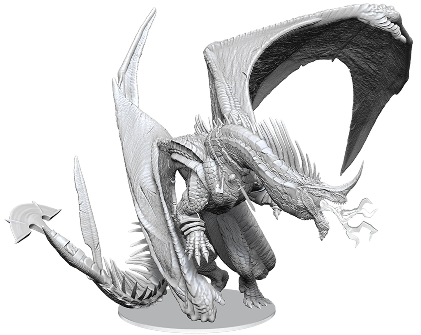 Dungeons And Dragons: Icons Of The Realms - Anthradusk, Ancient Blue Dragon Unpainted