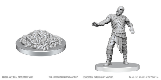Dungeons & Dragons Nolzurs Miniatures: Wave 28 - Swarm Of Rot Grubs & Rot Grub Victim