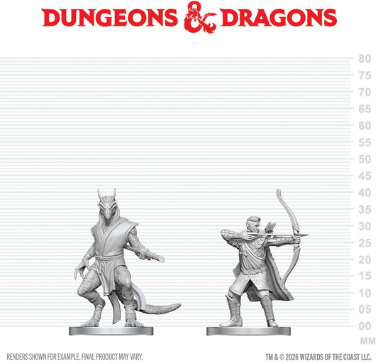 Dungeons & Dragons Nolzurs Miniatures: Wave 29 - Elf Ranger & Dragonborn Monk