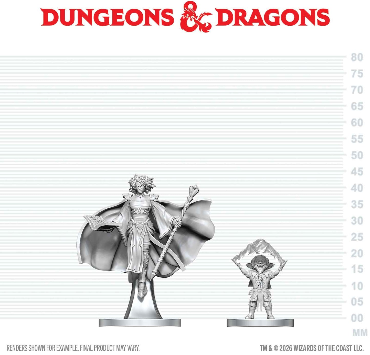 Dungeons & Dragons Nolzurs Miniatures: Wave 29 - Gnome Warlock & Aasimar Wizard