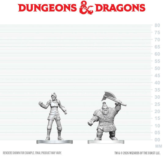 Dungeons & Dragons Nolzurs Miniatures: Wave 29 - Cultist Of Bane & Dwarf Zhentilar Soldier