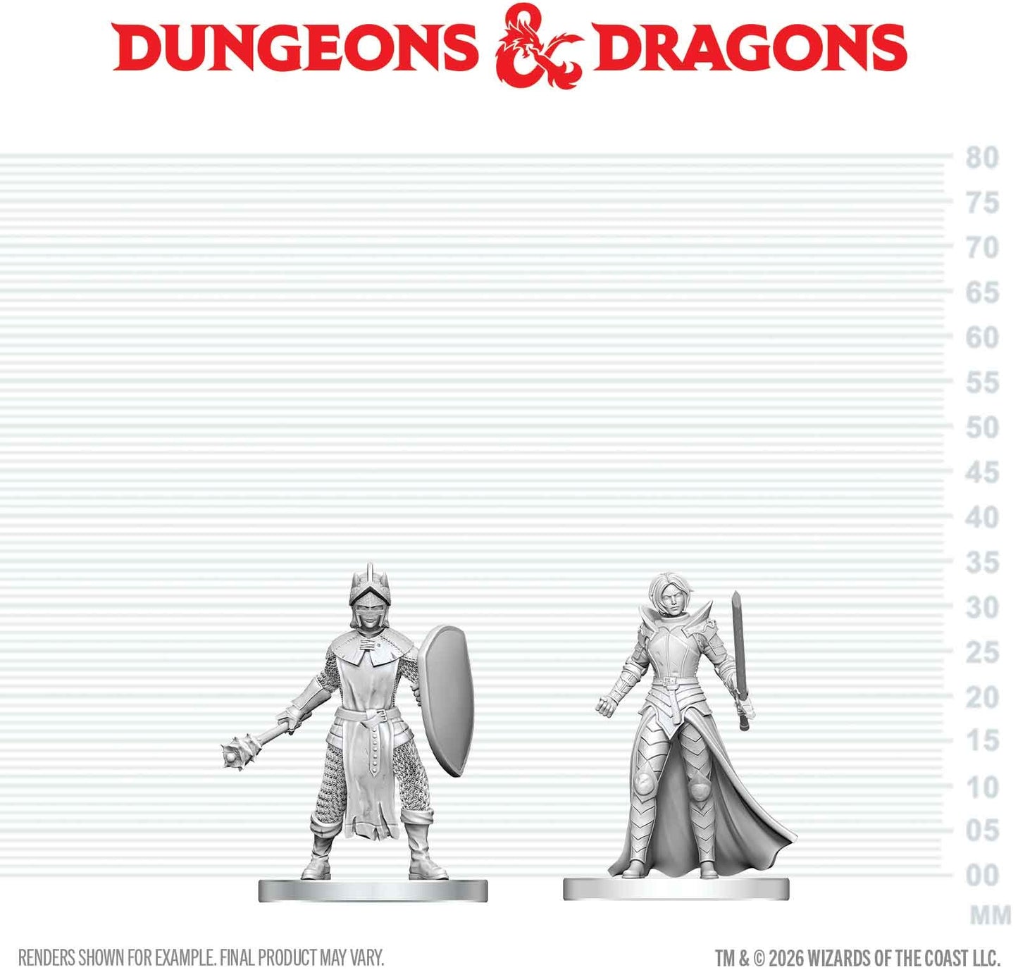 Dungeons & Dragons Nolzurs Miniatures: Wave 29 - Black Gauntlet & Zhentilar Paladin Of Bane