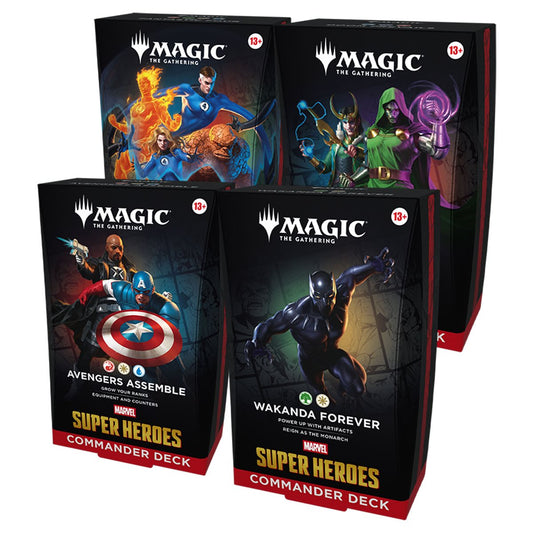 MTG Marvel Super Heroes: Commander Decks Set Of 4 [PREORDER]
