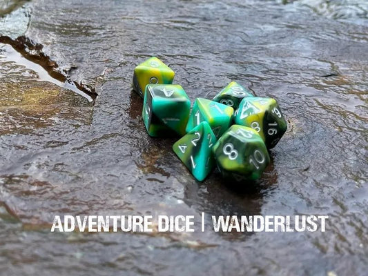 Adventure Dice: 7 Piece Dice Set - Wanderlust