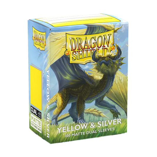 Dragon Shield: Matte Dual Sleeves 100 Count – Yellow & Silver