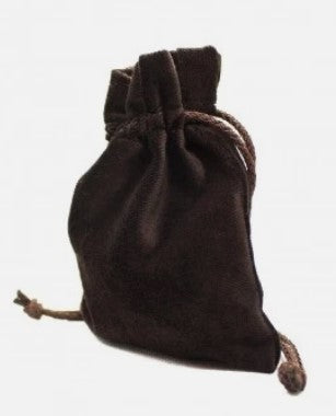 Drawlab: Velvet Dice Pouch - Brown