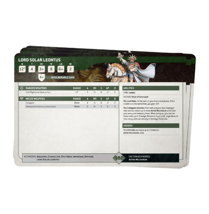 Warhammer 40,000: Astra Militarum - Datasheet Cards