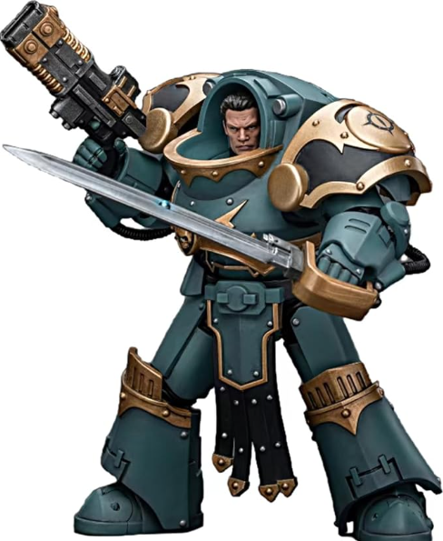 JOYTOY: Warhammer - The Horus Heresy Sons Of Horus Tartaros Terminator Squad Sergeant With Volkite Charger And Power Sword