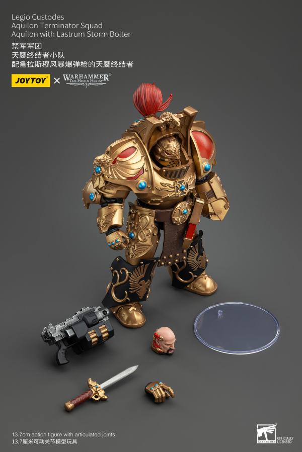JOYTOY: Warhammer - Horus Heresy Legio Custodes Aquilon Terminator Squad Aquilon with Lastrum Storm Bolter
