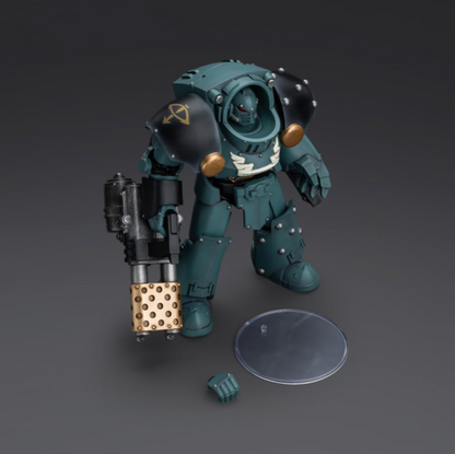 JOYTOY: Warhammer The Horus Heresy - Sons Of Horus Tartaros Terminator Squad Terminator With Heavy Flamer And Chainfist