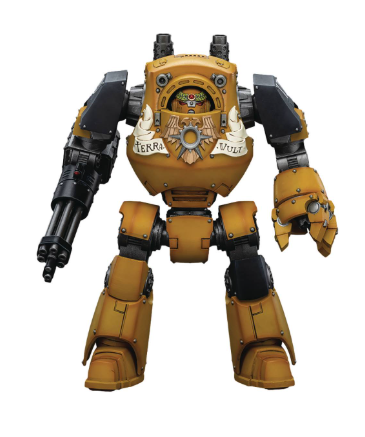 JOYTOY: Warhammer - The Horus Heresy Imperial Fists Contemptor Dreadnought With Kheres Assault Cannon