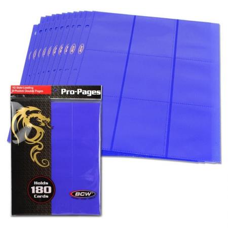 BCW: Side Loading 18-Pocket Pages - Blue
