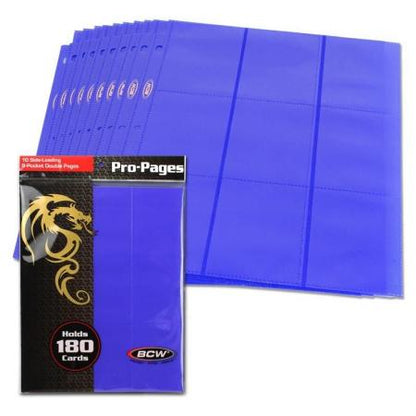 BCW: Side Loading 18-Pocket Pages - Blue