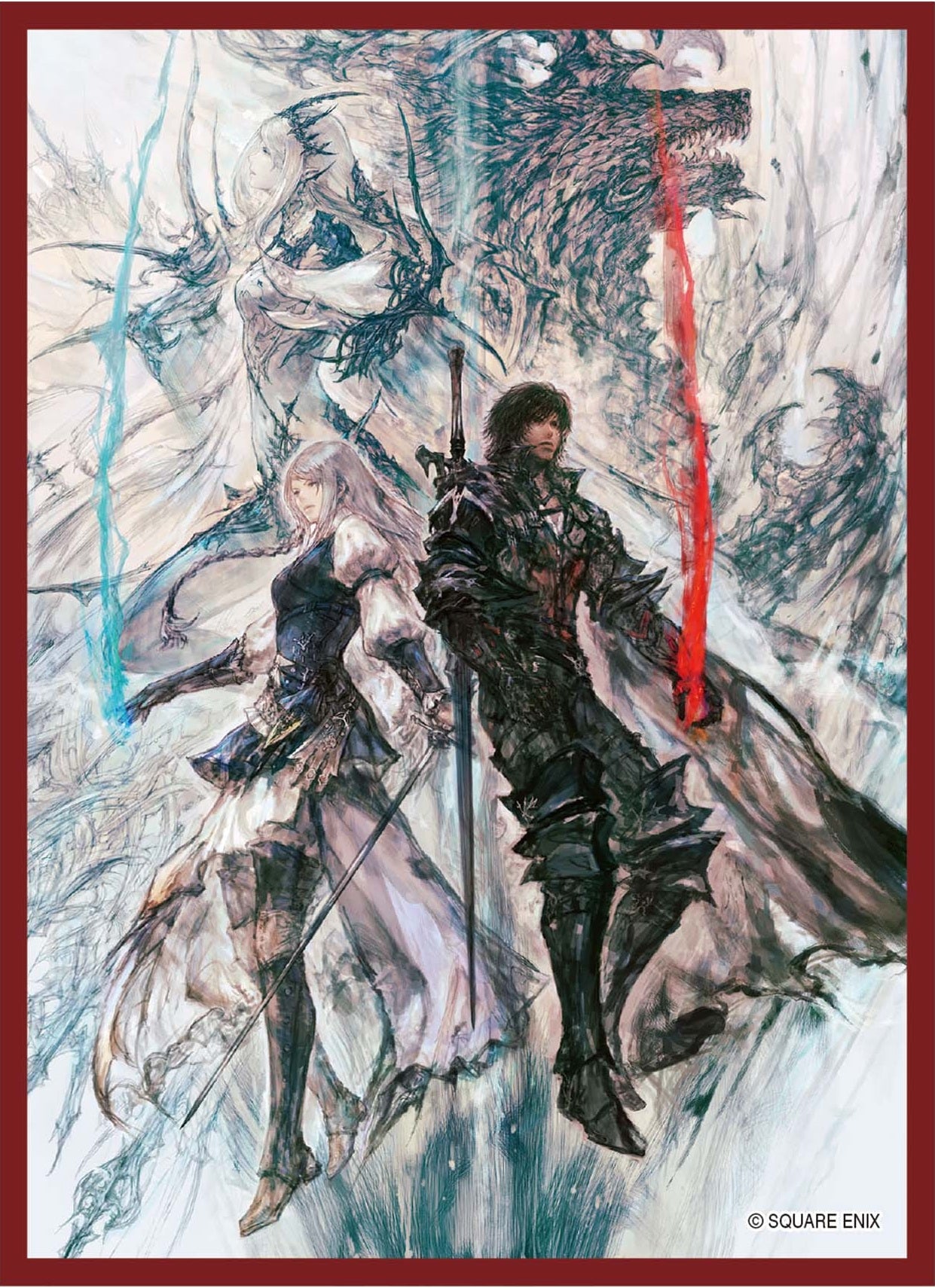 Final Fantasy TCG: Card Sleeves 100 Count - Fiery Heart, Icy Resolve