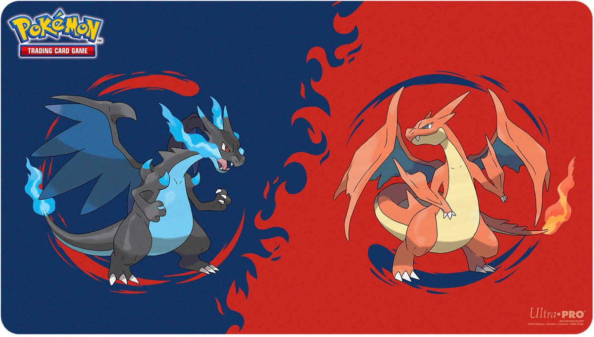 Pokémon: Playmat – Mega Charizard X & Mega Charizard Y