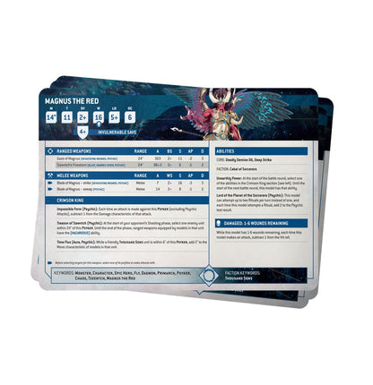 Warhammer 40,000: Thousand Sons - Datasheet Cards